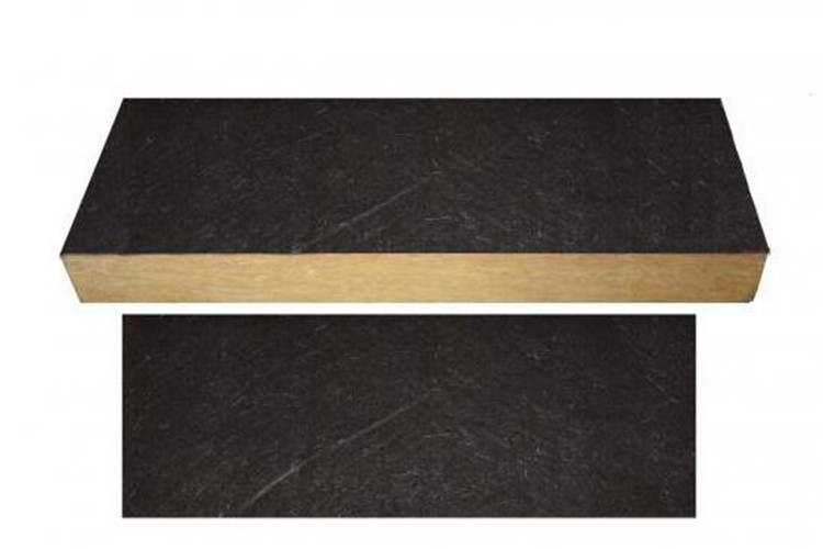 Soundproofing Rockwool Insulation Board Faced With Black Glass Tissue